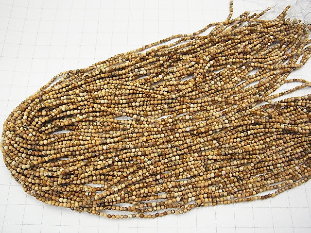 1strand $9.79! Picture Jasper Faceted Round 2mm 1strand beads (aprx.15inch / 38cm)