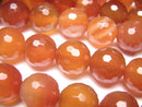 Carnelian, Faceted Round Gemstone Beads