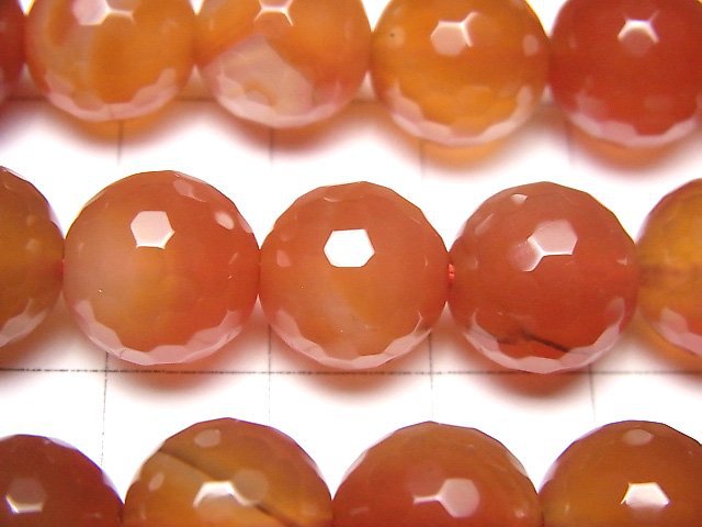 [Video] Mix Carnelian 128 Faceted Round 12 mm 1strand beads (aprx.15 inch / 36 cm)