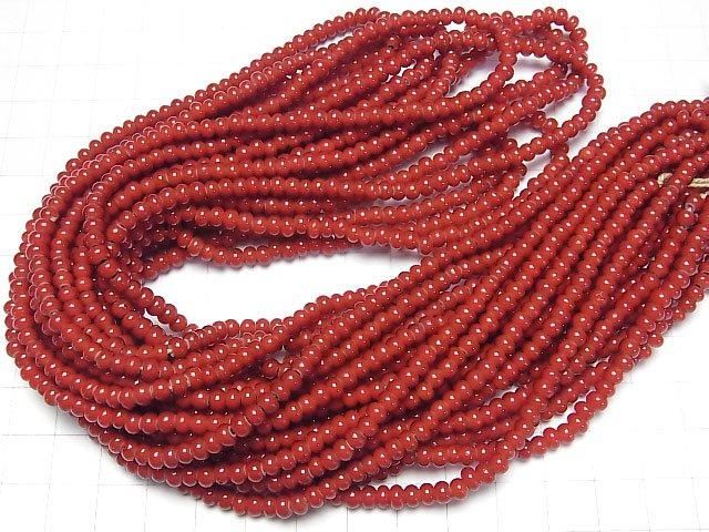 [Video] Indian White Heart Beads Rondelle 4x4x3mm 1strand beads (approx. 23 inches/58 cm)