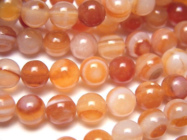 [Video] Carnelian, Sardonyx AAA- (Red Eye Agate) Round 6mm 1strand beads (aprx.15inch / 37cm)