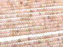 High Quality! Pink Opal AA+ Faceted Button Rondelle 4x4x3mm 1strand beads (aprx.15inch/37cm)