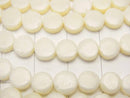 1strand $7.79! White Coral Coin 6x6x3mm 1strand beads (aprx.15inch / 37cm)