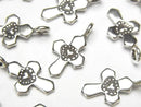 [Video] Karen Silver Cross Motif Charm 18x10x1mm 1pc