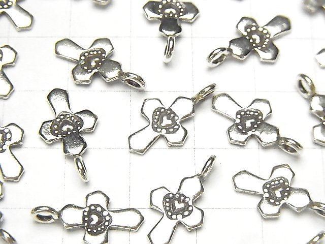 [Video] Karen Silver Cross Motif Charm 18x10x1mm 1pc