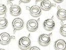 Karen Silver Donut Charm 17x13x5mm 1pc
