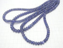 High Quality Tanzanite AAA-AAA- Rondelle  half or 1strand beads (aprx.15inch/38cm)