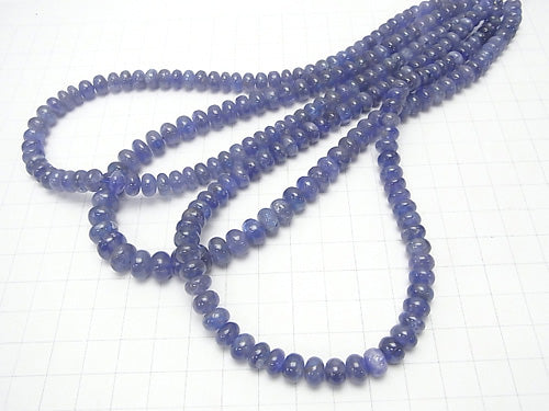 High Quality Tanzanite AAA-AAA- Roundel  half or 1strand beads (aprx.15inch/38cm)