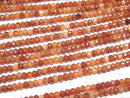 [Video] Fire Agate Faceted Button Rondelle 4 x 4 x 3 mm half or 1 strand beads (aprx. 15 inch / 38 cm)
