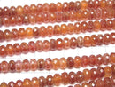 [Video] Fire agate Faceted Button Rondelle 8x8x5mm half or 1strand beads (aprx.15inch/38cm)