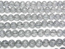 [Video] Silver Flash Crystal Round Rose Cut 8mm half or 1strand beads (aprx.15inch / 37cm)