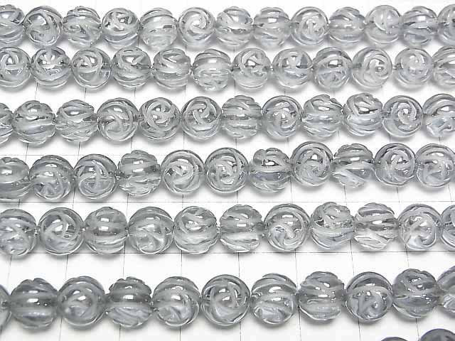 [Video] Silver Flash Crystal Round Rose Cut 8mm half or 1strand beads (aprx.15inch / 37cm)