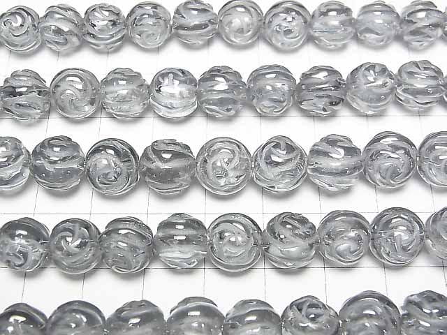 [Video]Silver Flash Crystal Round Rose Cut 10mm half or 1strand beads (aprx.15inch/37cm)