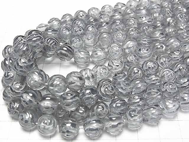 [Video]Silver Flash Crystal Round Rose Cut 10mm half or 1strand beads (aprx.15inch/37cm)