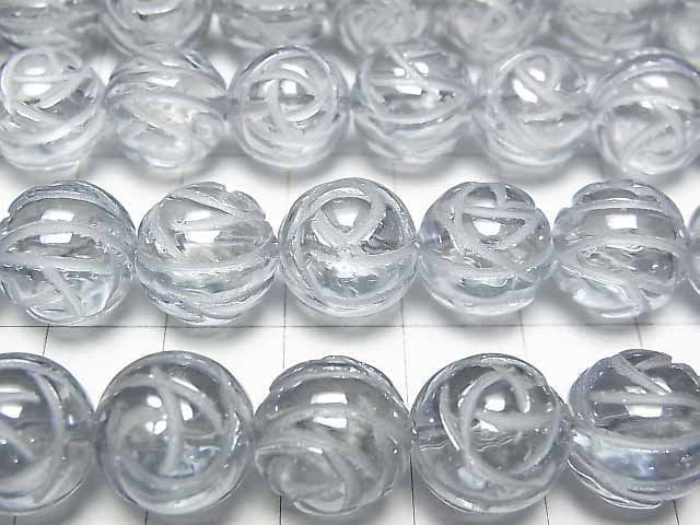 [Video]Silver Flash Crystal Round Rose Cut 12mm half or 1strand beads (aprx.15inch/36cm)