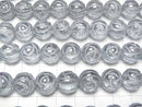 [Video]Silver Flash Crystal Round Rose Cut 12mm half or 1strand beads (aprx.15inch/36cm)