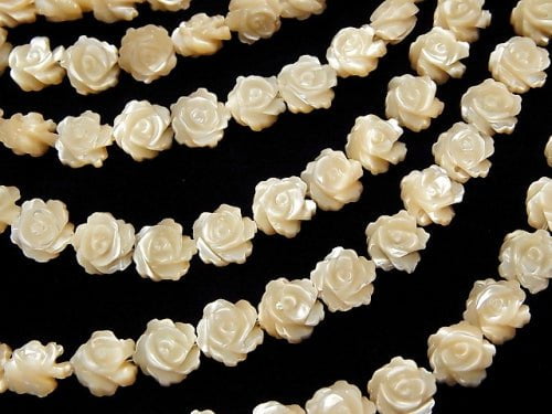 Nacre MOP AAA Beige Rose 8mm Perles en 1/4 ou 1 fil (env. 15 pouces/36 cm)