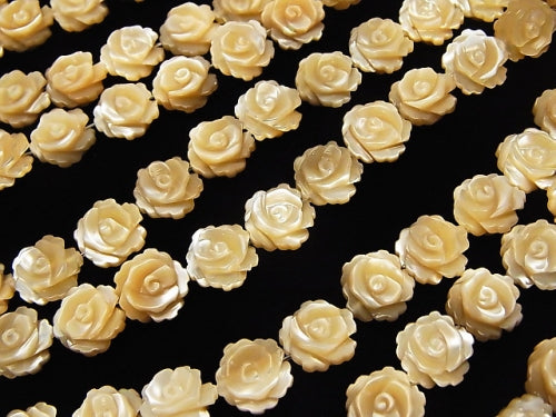 Mother of Pearl MOP AAA Beige Rose10mm 1/4 or 1strand (aprx.15inch/37cm)