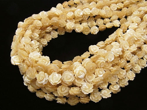 Mother of Pearl MOP AAA Beige Rose10mm 1/4 or 1strand (aprx.15inch/37cm)