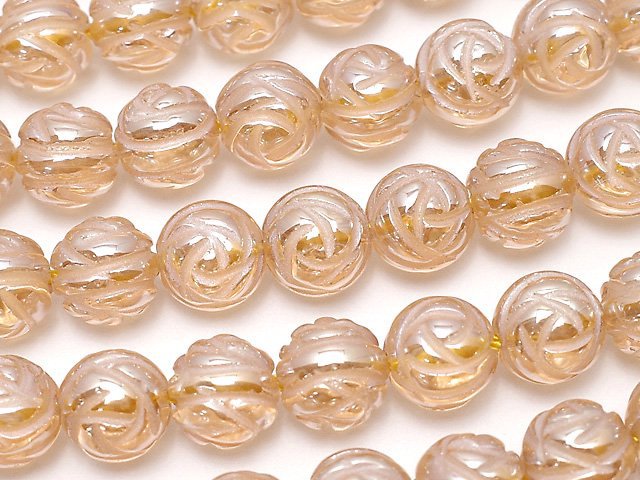 Champagne Quartz, Rose, Round Gemstone Beads