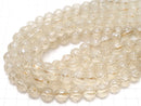 Champagne color quartz Round Rose Cut 12mm half or 1strand beads (aprx.15inch / 36cm)