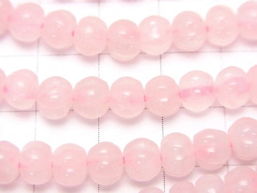 1strand $9.79! Rose Quartz  Pumpkin Shape 6x6x5mm 1strand beads (aprx.15inch/38cm)