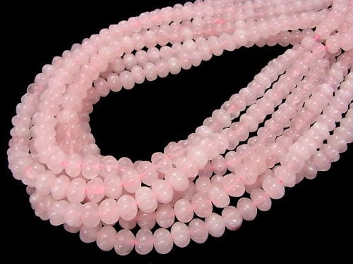 1strand $11.79! Rose Quartz  Pumpkin Shape 8x8x6mm 1strand beads (aprx.15inch/38cm)