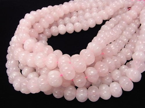 Rose Quartz  Pumpkin Shape 12x12x8mm half or 1strand beads (aprx.15inch/38cm)