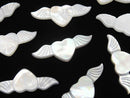 Angel Wing, Heart, Mother of Pearl (Shell Beads) Pearl & Shell Beads