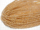 [Video]Crack Champagne Aura Crystal Quartz AAA Round 6mm 1strand beads (aprx.15inch/38cm)