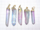 Crystal AA++ Point Pendant Purple AB Coating 1pc