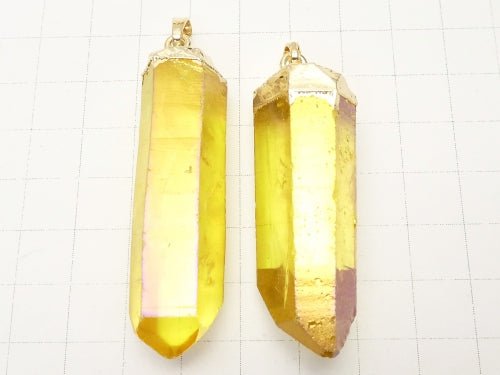 1pc $4.79! Crystal AAA - AA ++ Point Pendant Yellow AB Coating 1pc