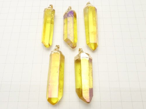 1pc $4.79! Crystal AAA - AA ++ Point Pendant Yellow AB Coating 1pc