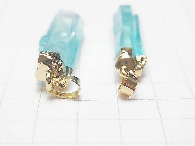 [Video] Crystal AA++ Point Pendant Blue-Green & Pink AB Coating 1pc