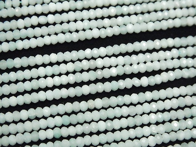 1strand $11.79! High Quality!  Amazonite AAA- Faceted Button Roundel 3x3x2mm 1strand beads (aprx.15inch/37cm)