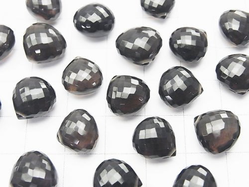 MicroCut!  High Quality Smoky Quartz AAA Chestnut  Faceted Briolette  3pcs $22.99