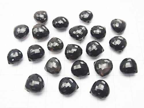 MicroCut!  High Quality Smoky Quartz AAA Chestnut  Faceted Briolette  3pcs $22.99