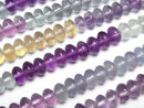 [Video]Fluorite AAA Rondelle 6x6x4mm Color Gradation 1strand beads (aprx.15inch/36cm)