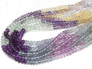[Video]Fluorite AAA Rondelle 6x6x4mm Color Gradation 1strand beads (aprx.15inch/36cm)