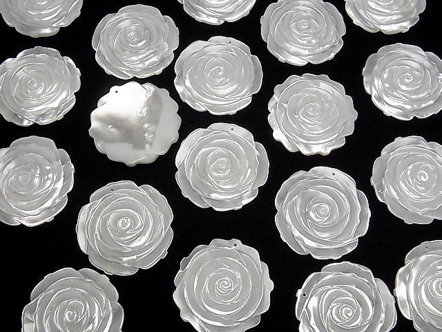[Video] High Quality White Shell (Silver-lip Oyster) AAA Rose 40mm 1pc