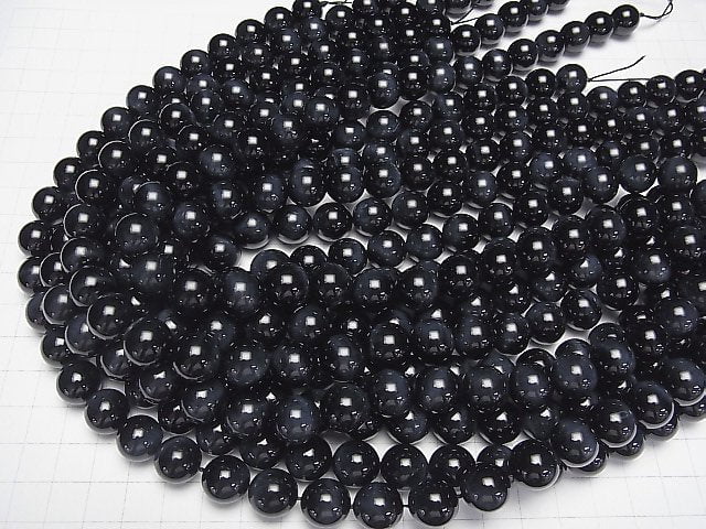 [Video] High quality Natural color Blue Tiger's Eye AAA Round 12mm half or 1strand beads (aprx.15inch/36cm)