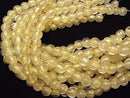 Lampwork Beads Round 10mm [Gold Powder x Clear] 1strand beads (aprx.10inch/26cm)