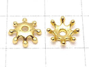 Metal parts bead cap 8x8x2mm gold color 10pcs