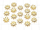 Metal parts bead cap 8x8x2mm gold color 10pcs