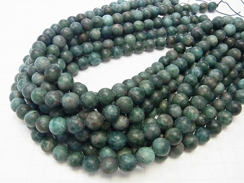 Frost Apatite AA ++ Round 10 mm half or 1 strand beads (aprx.15 inch / 38 cm)