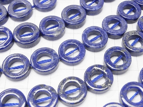 Lapislazuli AA ++ Coin (donut) 12 x 12 x 4 mm half or 1 strand beads (aprx.15inch/38cm)