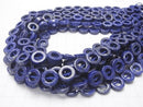 Lapislazuli AA ++ Coin (donut) 12 x 12 x 4 mm half or 1 strand beads (aprx.15inch/38cm)