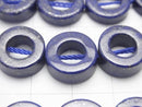 Lapislazuli AAA - Coin (donut) 12 x 12 x 4 mm half or 1 strand (apr x 15 inch / 38 cm)