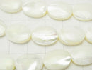 [Video] Mother of Pearl MOP White Oval 14x10mm 1strand beads (aprx.15inch/37cm)