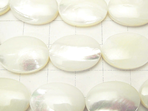 [Video] Mother of Pearl MOP White Oval 18x13mm 1strand beads (aprx.15inch/36cm)